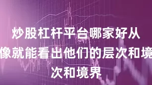 炒股杠杆平台哪家好从头像就能看出他们的层次和境界